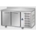 Tavolo Refrigerato Temperatura Positiva 2 Sportelli GN 1/1 con Piano Superiore e Alzatina profondità cm 70